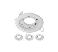 ledscom.de 4 pièces plafonnier encastré ZOBE, blanc mat, rond, 107mm Ø, 1x GX53 max. 25W