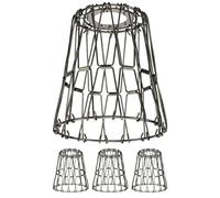 ledscom.de 4x abat-jour cage, chromé-noir, 135mm Ø