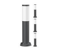 ledscom.de 4x Borne d'éclairage PORU pour l'extérieur, IP44, 39cm, anthracite, ampoule E27 471lm incluse, blanc extra-chaud