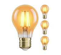 ledscom.de 4x E27 ampoules LED, A60, extra blanc chaud (2500 K), 4,2 W, 471lm, doré