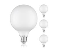 ledscom.de 4x E27 ampoules LED, G125, blanc chaud (2700 K), 6,2 W, 845lm, verre dépoli extra mat