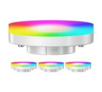 ledscom.de 4x GX53 LED RGB ampoule, blanc chaud - blanc froid (2900-6100 K), 6,6 W, 670lm, 107°, Smart Home, WLAN, Alexa, mate