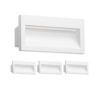 ledscom.de 4x LED encastrés muraux NOLA, downlight pour l'extérieur, IP54 mat, 140 x 70mm, blanc chaud