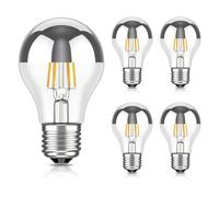 ledscom.de 5 ampoules LED E27 pour miroir de courtoisie A60 2600 K blanc chaud 399 lm 4,3 W 230 V - Ampoules « Silberkopf » - non gradables