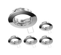 ledscom.de 5 cadres d'encastrement au plafond FERE, rond, chrome brillant