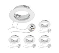 ledscom.de 5 pièces cadre d'encastrement pour plafond FERE cadre d'encastrement blanc mat (LED/halogène/GU10/MR16/PAR16/50mm) in ouille GU10