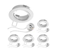 ledscom.de 5 pièces cadre d'encastrement pour plafond FERE cadre d'encastrement blanc pivotant (LED/Halogène/GU10/MR16/PAR16/50mm) in ouille GU10