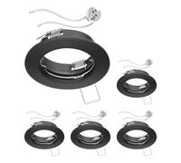 ledscom.de 5 pièces cadre d'encastrement pour plafond FERE cadre d'encastrement noir mat (LED/halogène/MR16/50mm) incl. douille GU5.3