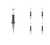 ledscom.de 5 pièces Lumière de chemin/Borne d'éclairage/Lampe de jardin PORU avec piquet de terre pour l'extérieur, IP44, 39cm, anthracite, 1 x E27 max. 60W