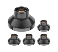 ledscom.de 5 pièces plafonnier/douille de lampe ELEKTRA, porcelaine, noir brillant, 1x E27 max. 300W