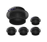 ledscom.de 5x cadre d'encastrement au plafond KRON, rond, noir mat