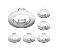 ledscom.de 6 cadres d'encastrement au plafond CIRC, rond, aluminium mat
