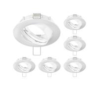 ledscom.de 6 cadres d'encastrement au plafond CIRC, rond, pivotant, blanc brillant