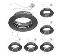 ledscom.de 6 cadres d'encastrement au plafond FERE Cadre d'encastrement anthracite mat (LED/halogène/MR16/50mm) incl. douille GU5.3