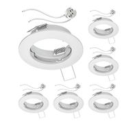 ledscom.de 6 cadres d'encastrement au plafond FERE cadre d'encastrement blanc mat (LED/Halogène/MR16/50mm) incl. douille GU5.3