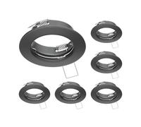 ledscom.de 6 cadres d'encastrement au plafond FERE, rond, anthracite mat