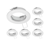 ledscom.de 6 cadres d'encastrement au plafond FERE, rond, blanc mat