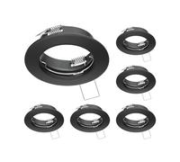 ledscom.de 6 cadres d'encastrement au plafond FERE, rond, noir mat