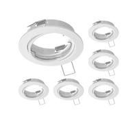 ledscom.de 6 cadres d'encastrement au plafond FERE, rond, pivotant, blanc mat