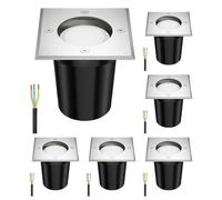 ledscom.de 6 lampes encastrées au sol RELI pour l'extérieur inox carré IP67 incl. lampe LED 6,826W 460 630lm blanc chaud