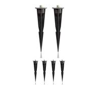 ledscom.de 6 pcs piquet de terre de jardin, pour les lampes de jardin, noir, 17cm, 45mm Ø