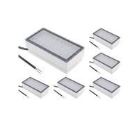 ledscom.de 6 pièces LED encastrées dans le sol pavé CUS pour l'extérieur, IP67, rectangulaire, 20 x 10cm, 2,8 W, 251lm, blanc chaud