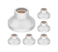 ledscom.de 6 pièces plafonnier/douille de lampe ELEKTRA, porcelaine, blanc brillant, 1x E27 max. 300W
