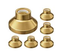 ledscom.de 6 pièces plafonnier/douille de lampe ELEKTRA, porcelaine, or brillant, 1x E27 max. 300W