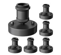 ledscom.de 6 pièces plafonnier/douille de lampe RETRA, noir mat, 1x E27 max. 60W