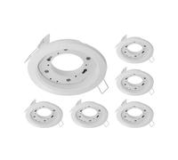 ledscom.de 6 pièces plafonnier encastré ZOBE, blanc mat, rond, 107mm Ø, 1x GX53 max. 25W
