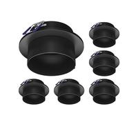 ledscom.de 6x cadre d'encastrement au plafond KRON, rond, noir mat