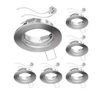ledscom.de 6x cadre d'encastrement pour plafond FERE cadre d'encastrement chromé mat (LED/halogène/MR16/50mm) in ouille GU5.3