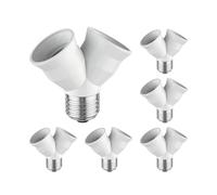 ledscom.de 6x E27 culot, adaptateur splitter double, blanc