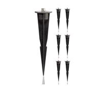 ledscom.de 7 pcs piquet de terre de jardin, pour les lampes de jardin, noir, 17cm, 45mm Ø