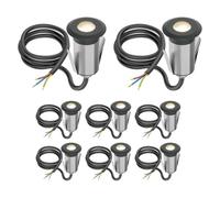 ledscom.de 8 pièces LED encastrées dans le sol GLOX pour l'extérieur, IP67, anthracite, rond, 35mm Ø, blanc chaud