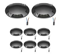 ledscom.de 8 pièces LED lampe de sol, marquage de chemin RUNDA pour l'extérieur, IP67, 4-flamme, anthracite, rond, 70mm Ø, blanc chaud