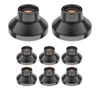 ledscom.de 8 pièces plafonnier/douille de lampe ELEKTRA, porcelaine, noir brillant, 1x E27 max. 300W
