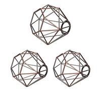 ledscom.de Abat-jour en forme de cage, 3 pièces, bronze, E27 / E14, 160 mm de diamètre