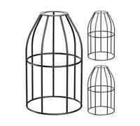 ledscom.de Abat-jour en forme de cage, 3 pièces, noir, 122 mm de diamètre
