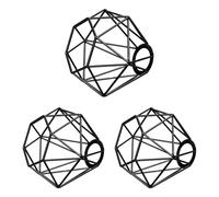 ledscom.de Abat-jour en forme de cage, 3 pièces, noir, E27 / E14, 160 mm de diamètre