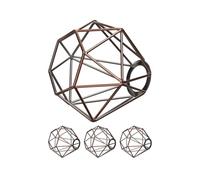 ledscom.de Abat-jour en forme de cage, 4 pièces, bronze, E27 / E14, 160 mm de diamètre