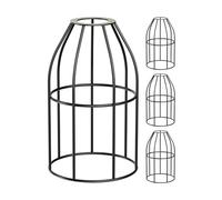 ledscom.de Abat-jour en forme de cage, 4 pièces, noir, 122 mm de diamètre