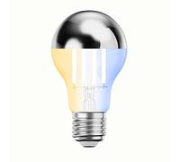 ledscom.de Ampoule LED E27, A60, blanc chaud - blanc froid (2700-7000 K), 4,8 W, 486lm, Smart Home, WLAN, Alexa, miroir de tête (argent)