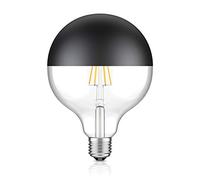 ledscom.de Ampoule LED E27, G125, blanc chaud (2700 K), 6,7 W, 660lm, miroir de tête (noir)