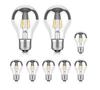 ledscom.de Ampoule LED E27 pour miroir de courtoisie, 8 LED, A60, 2600 K (blanc chaud), 399 lm, 4,3 W, 230 V - Ampoule « Silberkopf » - non gradable