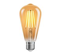 ledscom.de Ampoule LED E27, ST64, blanc extra chaud (2500 K), 7,2 W, 814lm, variateur à 3 niveaux, doré