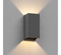 ledscom.de Applique murale CUBEL pour l'extérieur, anthracite, IP65, Up & Downlight, rectangulaire, lampe LED incluse, 4,1 W, 501lm, blanc chaud