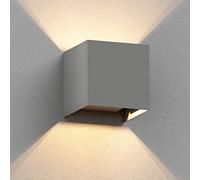 ledscom.de Applique murale CUBEL pour l'extérieur, IP65, up/downlight, gris mat, carrée, 1x G9 max. 10W