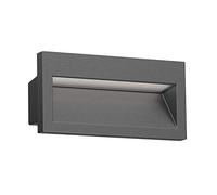 ledscom.de Applique murale encastrée LED NOLA, downlight pour l'extérieur, IP54, anthracite mat, 140 x 70mm, blanc froid