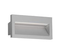 ledscom.de Applique murale encastrée LED NOLA, downlight pour l'extérieur, IP54, gris mat, 140 x 70mm, blanc chaud